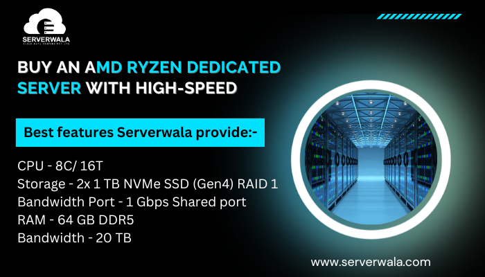 Buy an AMD Ryzen dedicated server with high-speed