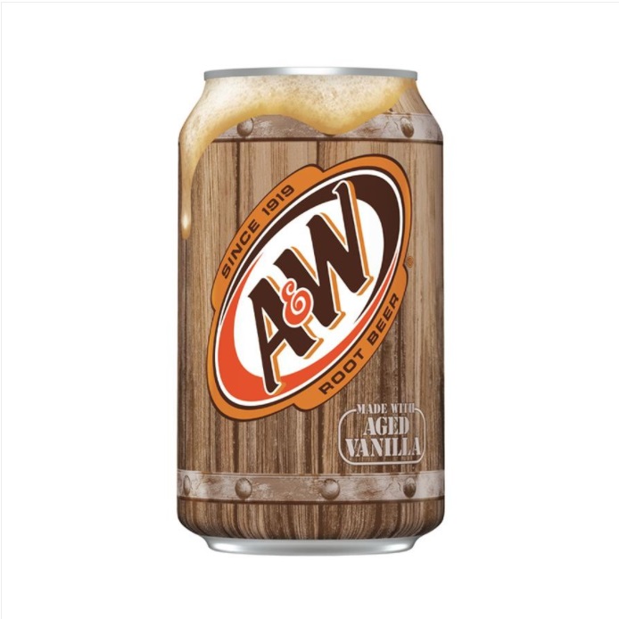A&W Root Beer 355ml (12 fl.oz) (Box of 24) (2 x 12 Case)