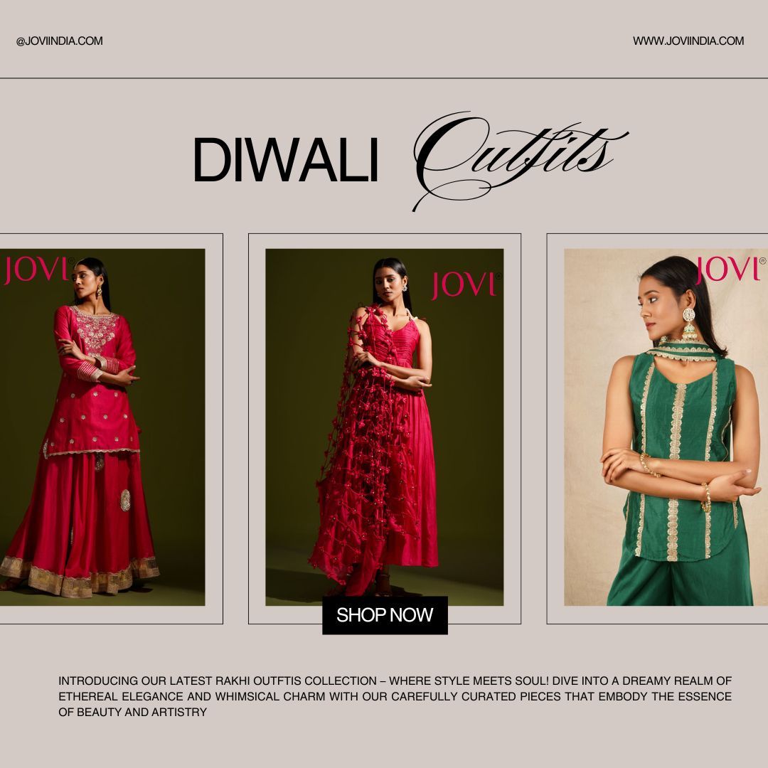 Best Traditional Indian Diwali Outfits and Dress for Women by JOVI India
