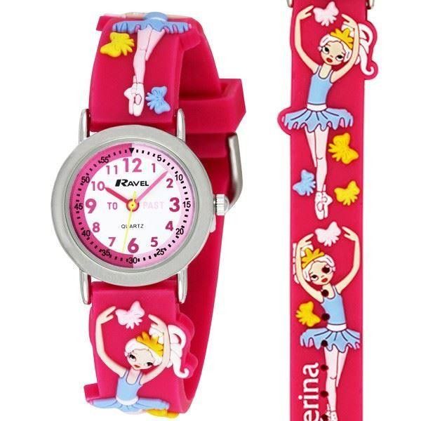 Ravel 3D Ballerina Time Teacher Children Girl Analogue Multicolour Strap Watch