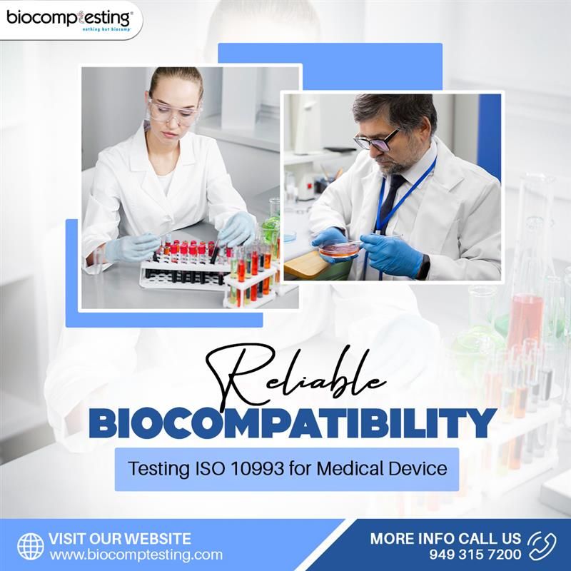 Reliable Biocompatibility Testing ISO 10993 for Medical Device