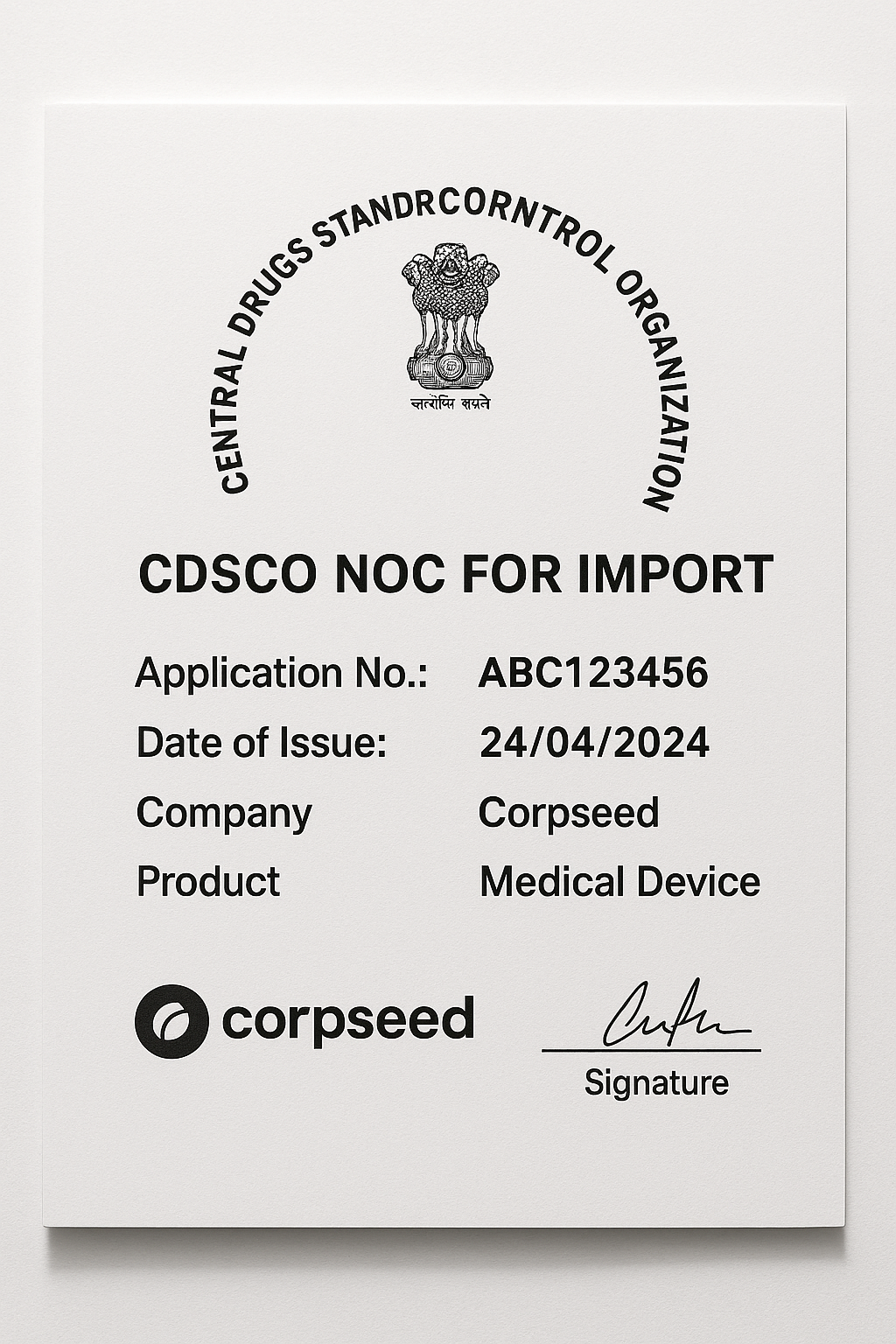 CDSCO NOC for Import | Hassle-Free Import Licensing with Corpseed