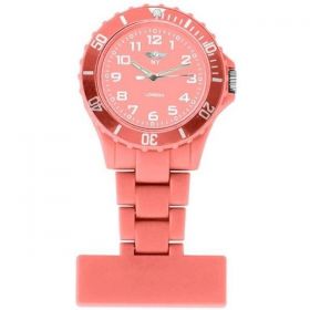 NY LONDON Light Pink Dial Nurse FOB Watch 4241