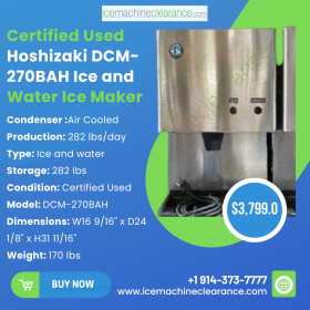 Certified Used Hoshizaki DCM-270BAH Ice and Water 